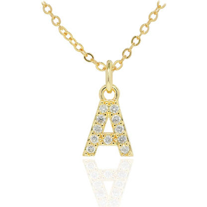 Soul Valley Tribe CZ Initial Gold Necklace A Necklace