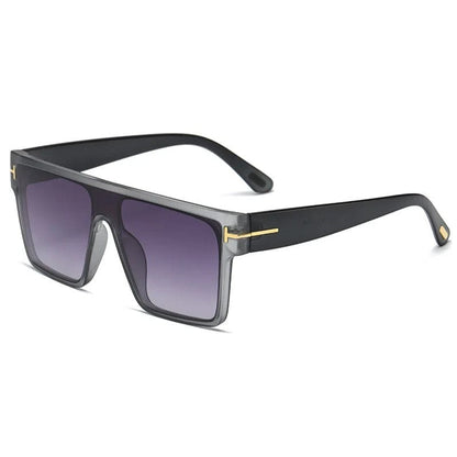 Soul Valley Tribe Luxe Oversized Square Beach Sunglasses Black/Grey Lenses Sunglasses