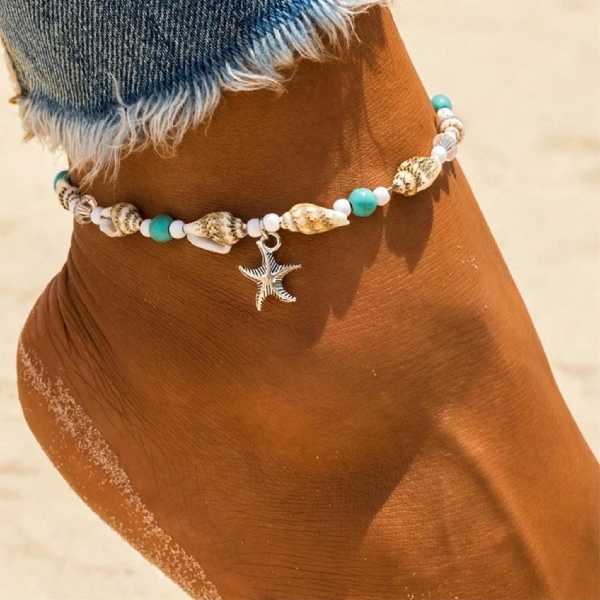 Boho Jewellery | Bohemian Conch Seashell Anklet | Seaside Magic