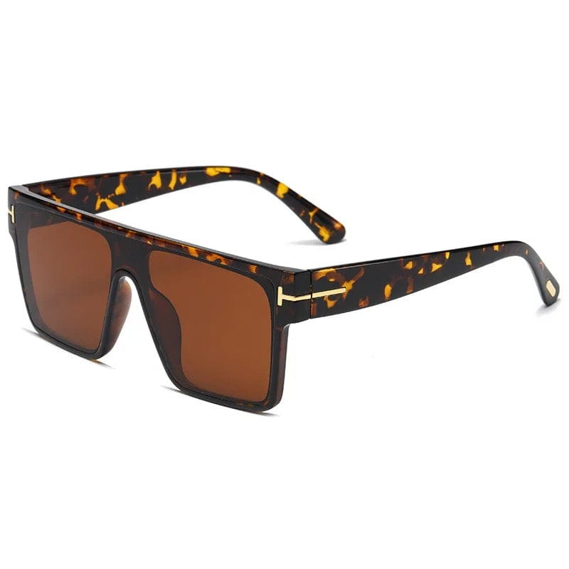 Soul Valley Tribe Luxe Oversized Square Beach Sunglasses Brown Tortoiseshell/Brown Lenses Sunglasses