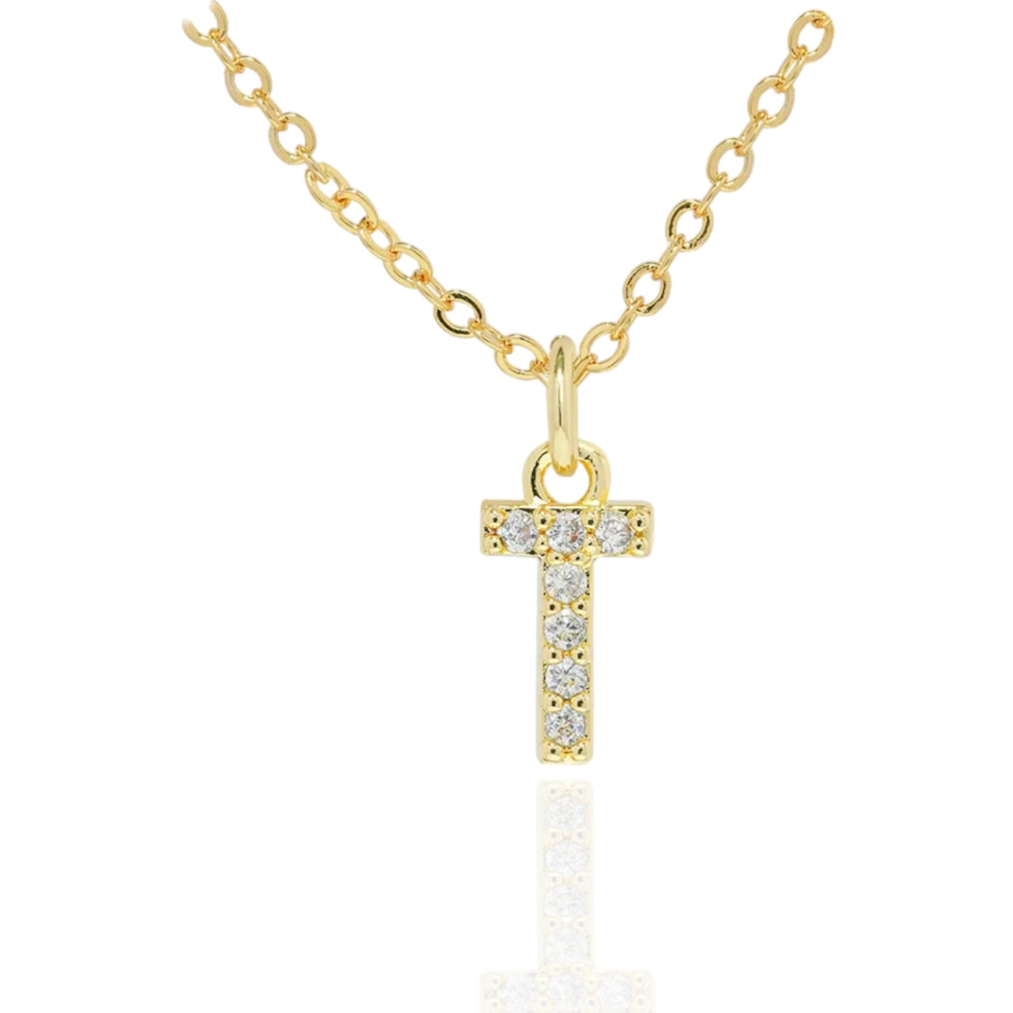 Soul Valley Tribe CZ Initial Gold Necklace Necklace