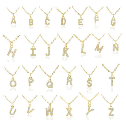 Soul Valley Tribe CZ Initial Gold Necklace Necklace
