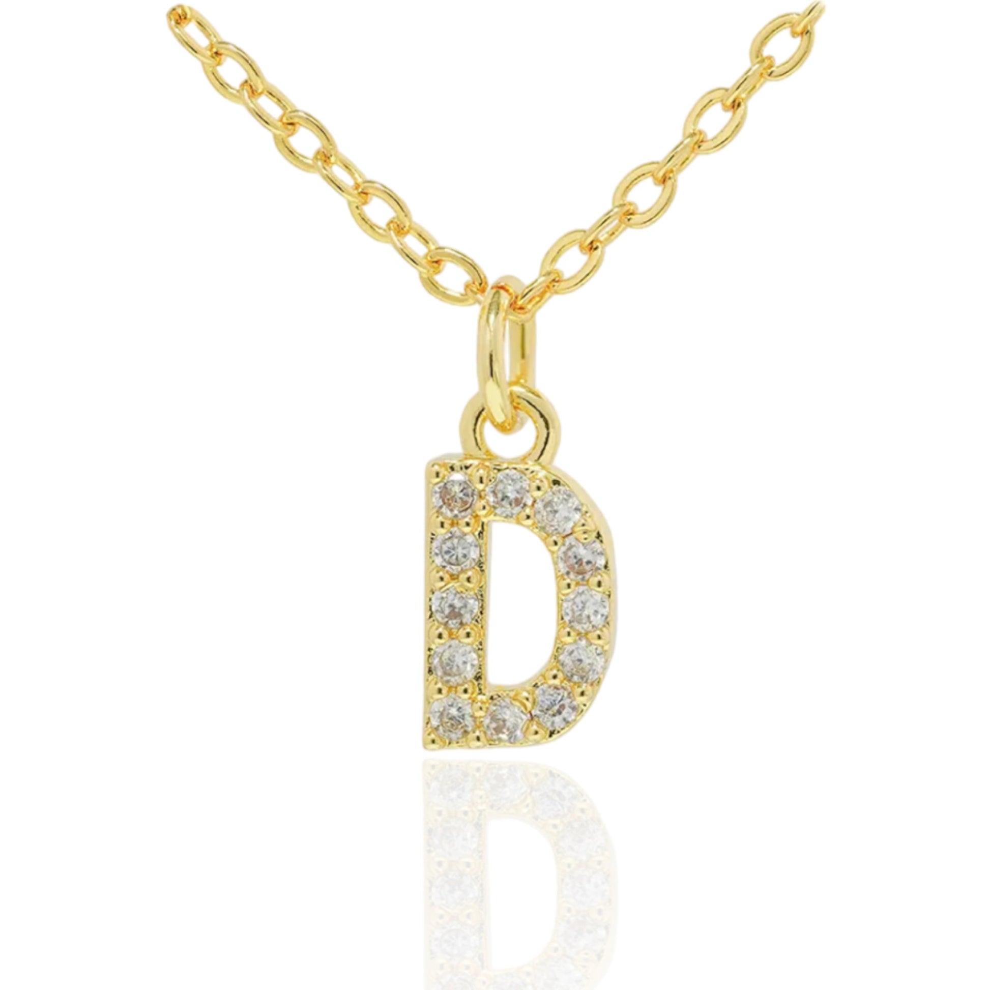 Soul Valley Tribe CZ Initial Gold Necklace D Necklace