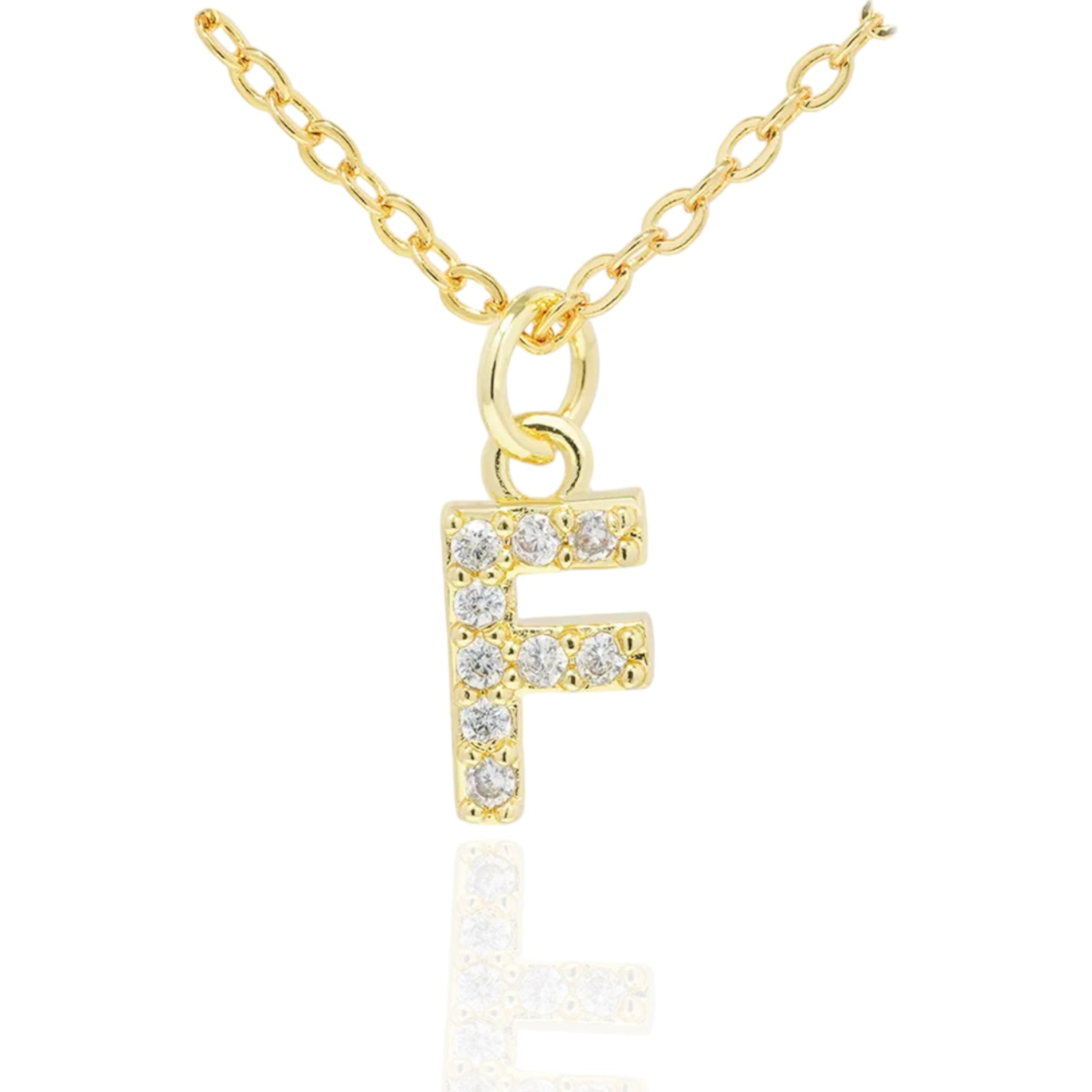 Soul Valley Tribe CZ Initial Gold Necklace F Necklace