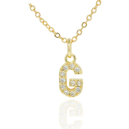 Soul Valley Tribe CZ Initial Gold Necklace G Necklace