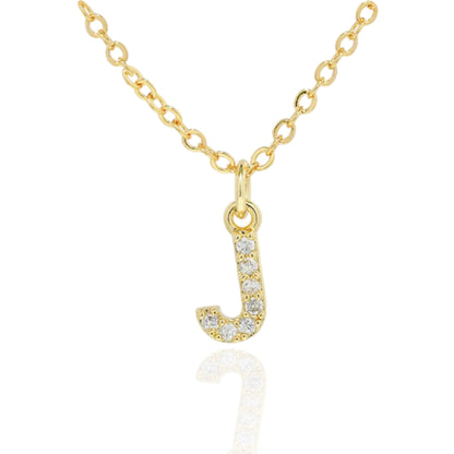 Soul Valley Tribe CZ Initial Gold Necklace J Necklace