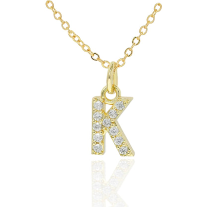 Soul Valley Tribe CZ Initial Gold Necklace K Necklace