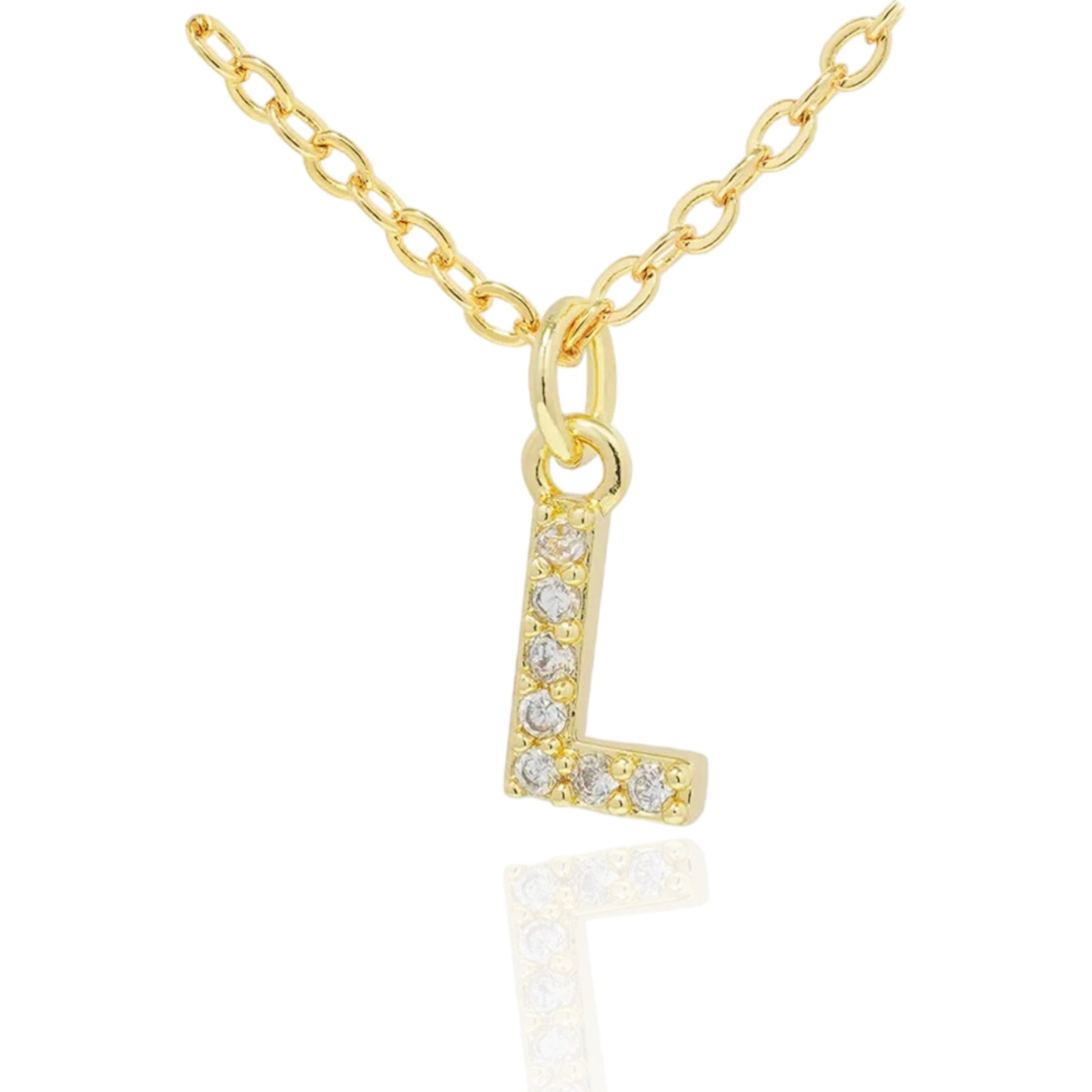 Soul Valley Tribe CZ Initial Gold Necklace L Necklace