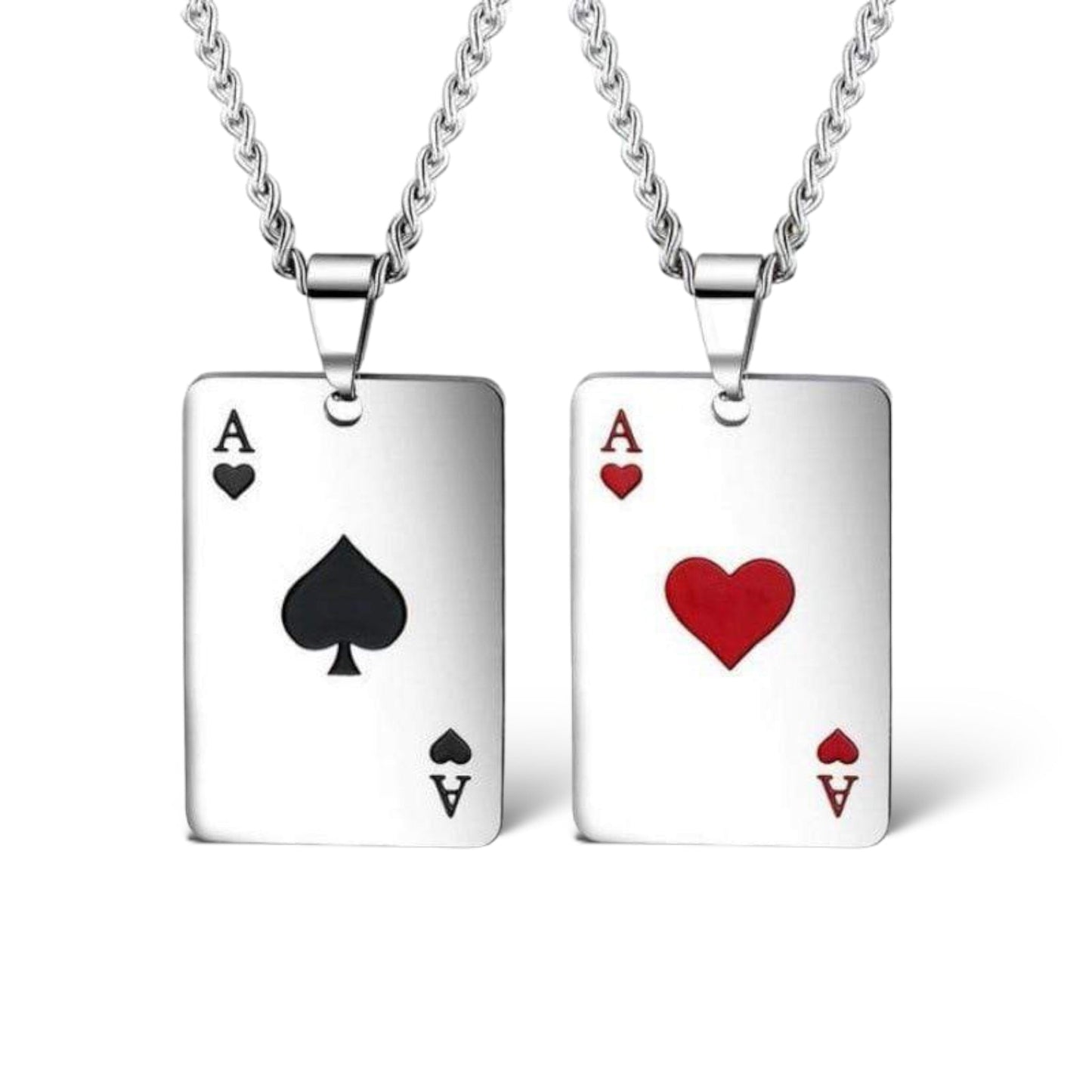Soul Valley Tribe Lucky Ace of Hearts Silver Necklace Necklace