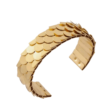 Soul Valley Tribe Mermaid Wave Bracelet Gold Cuff
