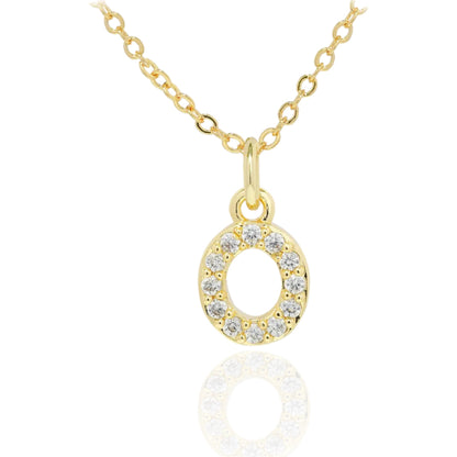 Soul Valley Tribe CZ Initial Gold Necklace O Necklace