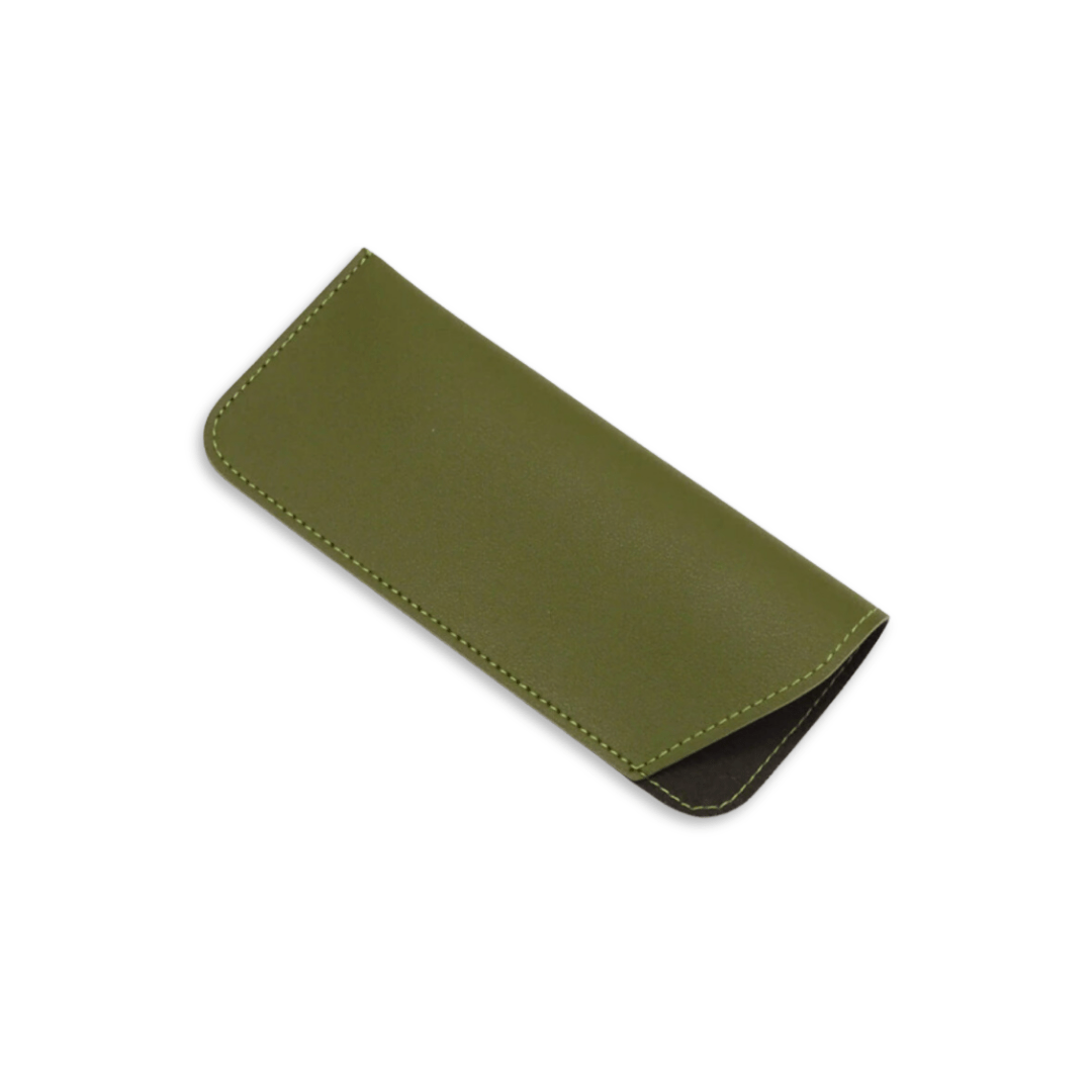Soul Valley Tribe PU Leather Sunglasses Protective Pouch Olive Sunglasses Case