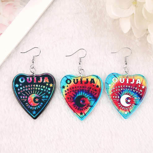 Soul Valley Tribe Rainbow Ouija Yes/No Acrylic Dangle Earrings