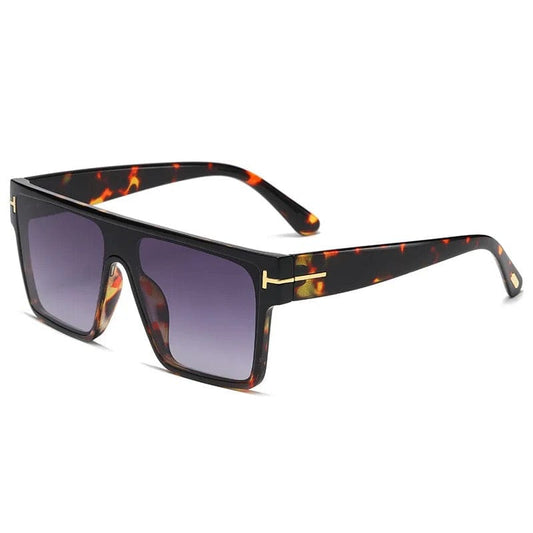 Soul Valley Tribe Luxe Oversized Square Beach Sunglasses Tortoiseshell/Grey Lenses Sunglasses