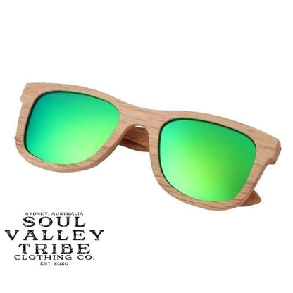 soulvalleytribe Bamboo Sunglasses Jungle Rumble - Green Bamboo Sunglasses