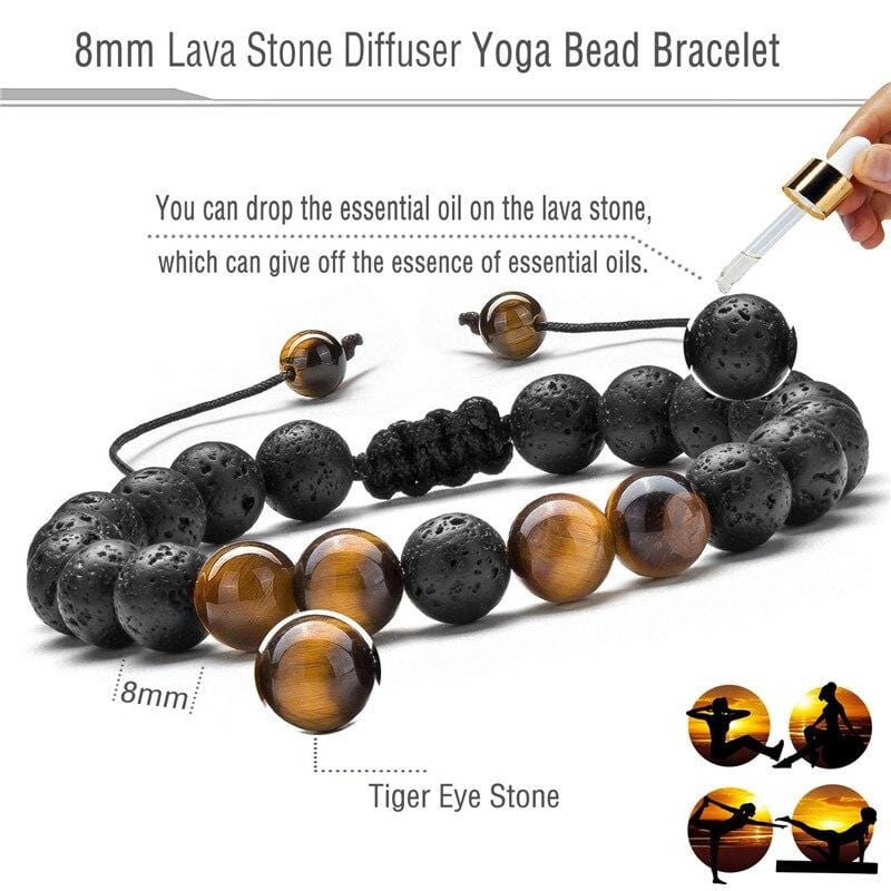 soulvalleytribe Lava Stone Adjustable Beaded Bracelets Bracelet