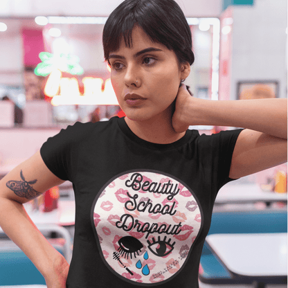 soulvalleytribe Beauty School Drop Out Graphic Crop Tee Crop Tees