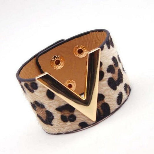 soulvalleytribe Leopard Print V is for Victory Cuff Cuff