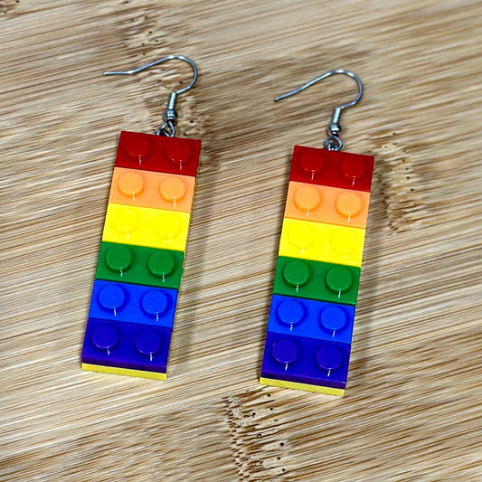 soulvalleytribe Rainbow Brick Earrings Double Earrings