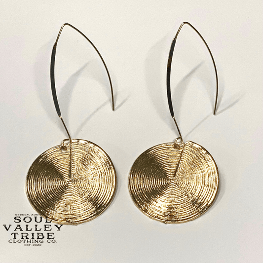 soulvalleytribe Gold Record Dangle Earrings Earrings