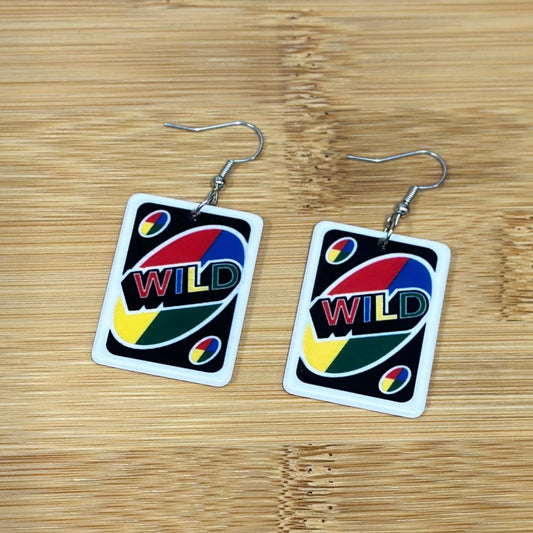 soulvalleytribe Funky Card Game Inspired Earrings Wild Card Earrings
