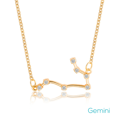 soulvalleytribe Gold Zodiac Constellation Star Sign Necklace Gemini Necklaces