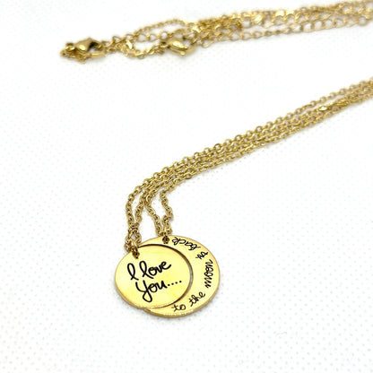 soulvalleytribe I love you to the Moon & Back Necklace Gold Necklaces