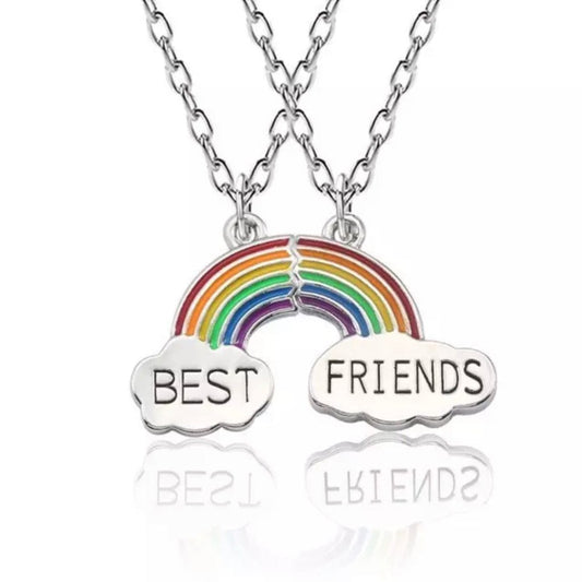soulvalleytribe Best Friends Rainbow Silver Necklace Necklace