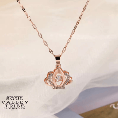 soulvalleytribe Rose Gold Crown Necklace Necklace