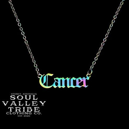 soulvalleytribe Rainbow Zodiac Necklace Cancer Necklaces