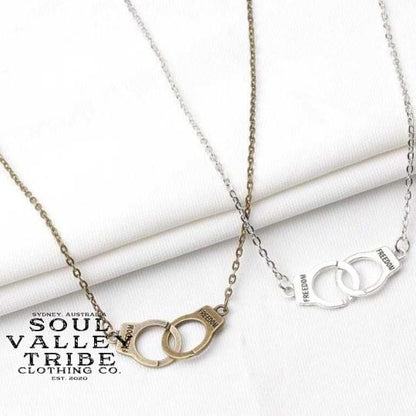 soulvalleytribe Punk Handcuff Necklace Necklaces