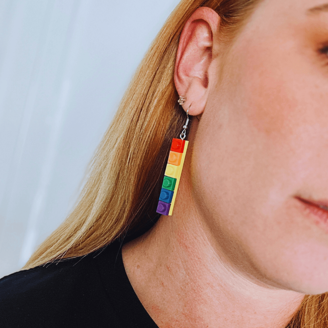 soulvalleytribe Rainbow Brick Earrings - Single Row Earrings