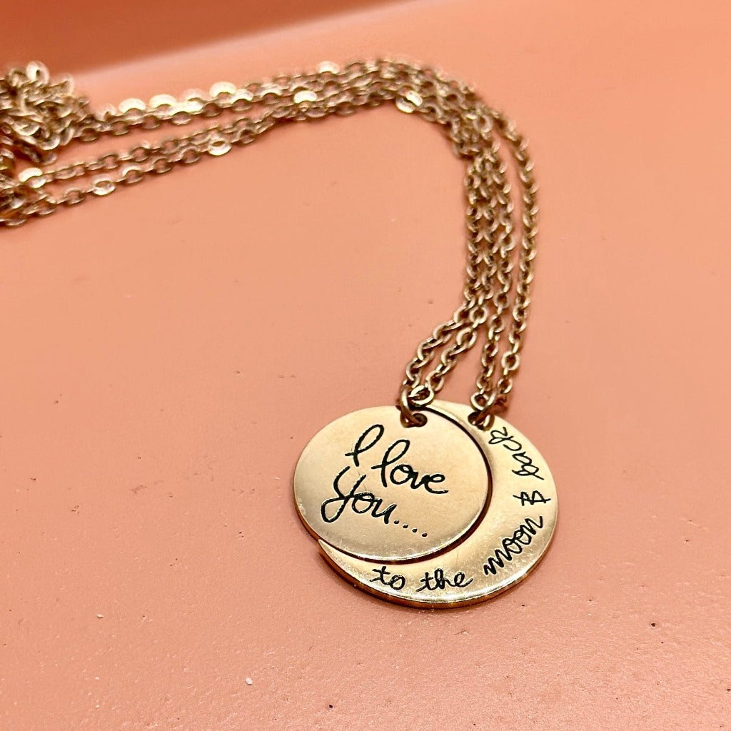 You & Me Love Necklace Rose Gold