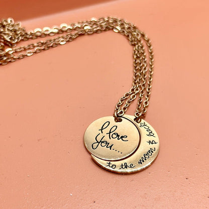 soulvalleytribe I love you to the Moon & Back Necklace Rose Gold Necklaces