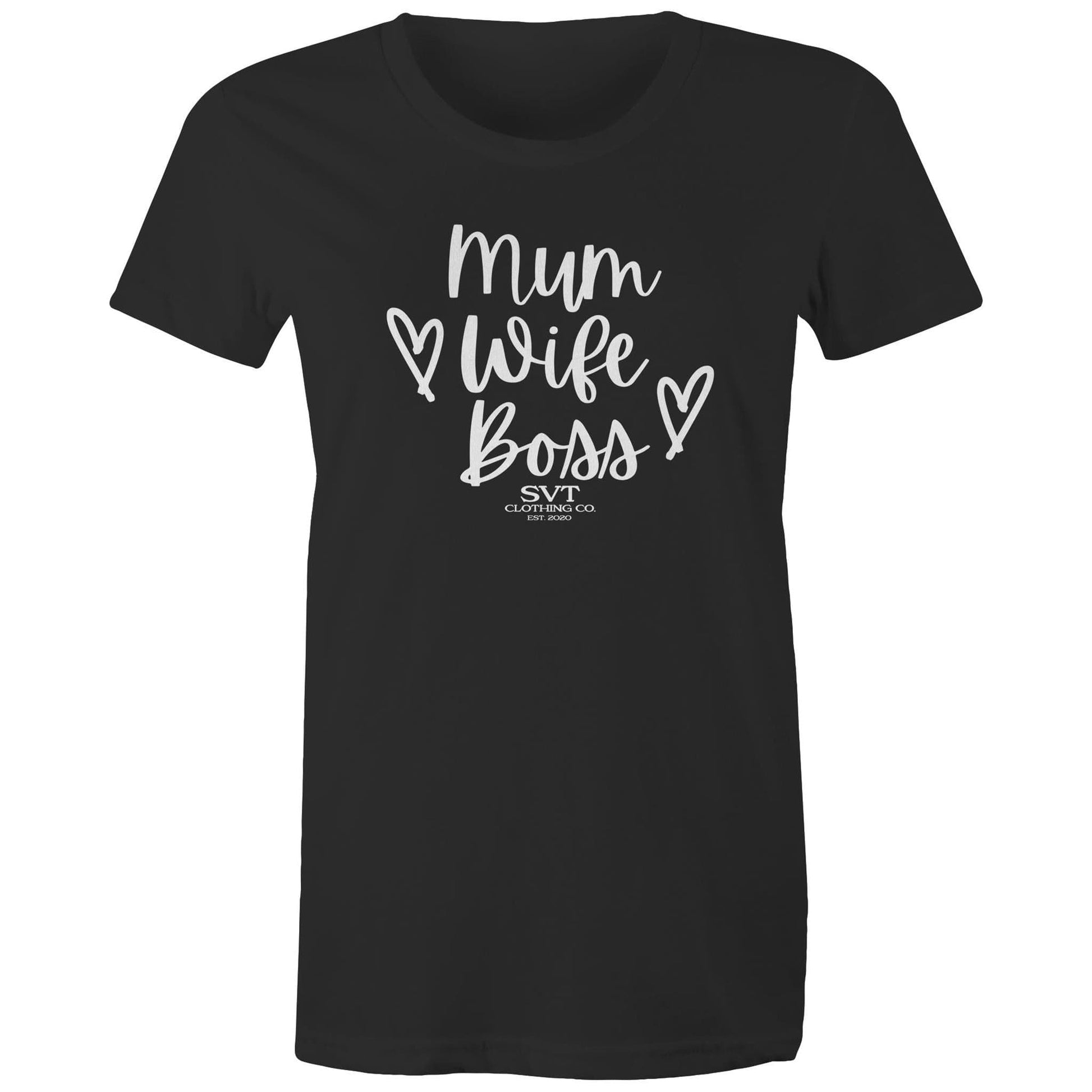 soulvalleytribe Mum, Wife, Boss Tee Black / Extra Small Shirts & Tops