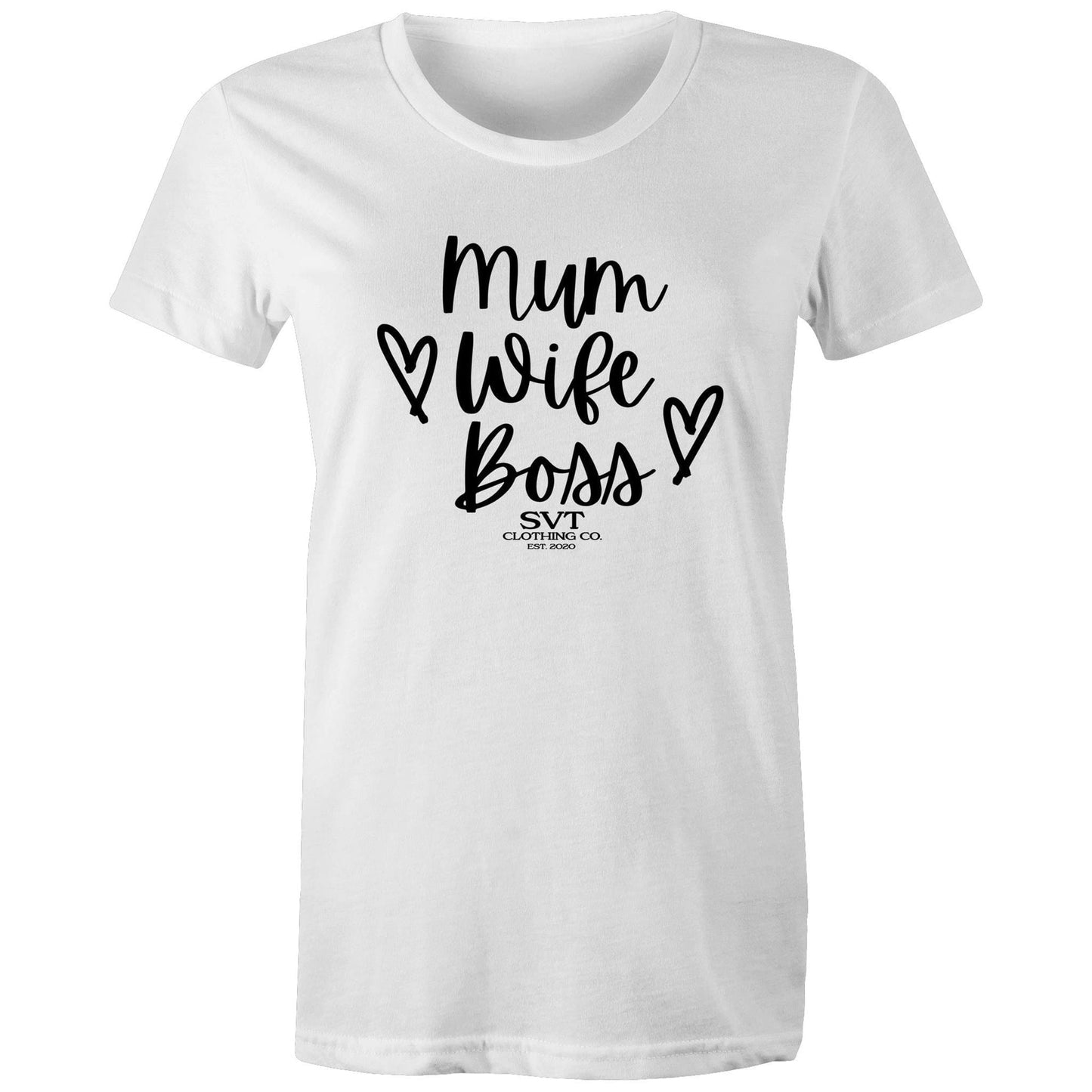 soulvalleytribe Mum, Wife, Boss Tee White / Extra Small Shirts & Tops