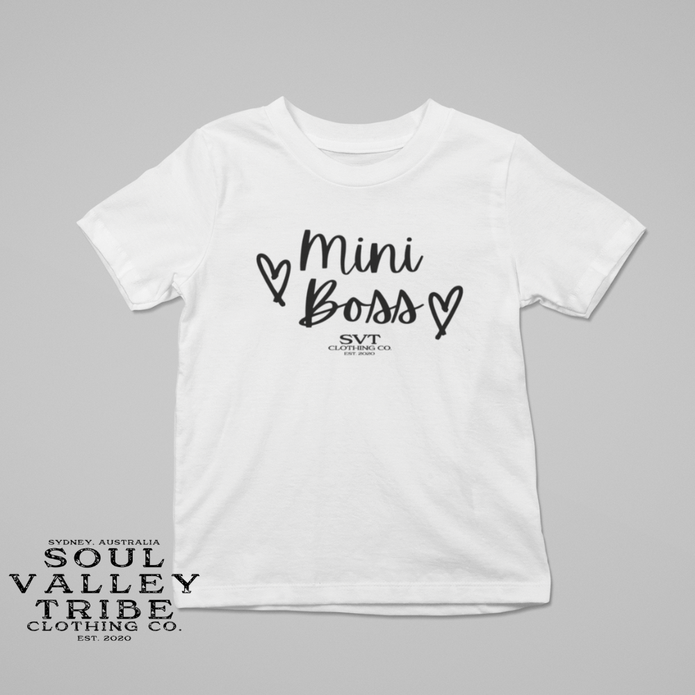 soulvalleytribe Mini Boss Kids Tee White / Kids 2 Shirts & Tops