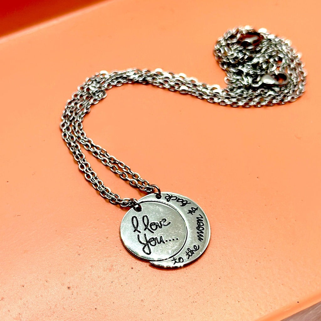soulvalleytribe I love you to the Moon & Back Necklace Silver Necklaces