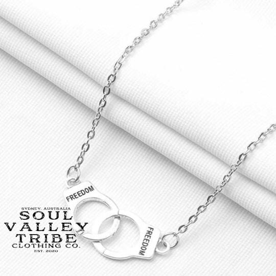 soulvalleytribe Punk Handcuff Necklace Silver Necklaces