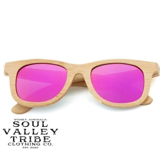 soulvalleytribe Bamboo Sunglasses Strawberry Sweetie - Pink Bamboo Sunglasses
