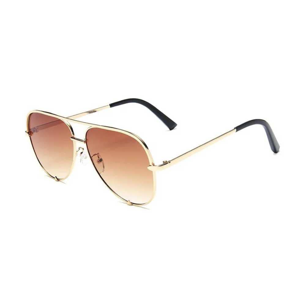 soulvalleytribe Golden Brown Aviator Sunglasses Sunglasses