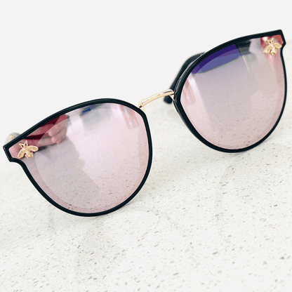 soulvalleytribe Luxury Bee Fashion Sunglasses Mirror Pink Sunglasses