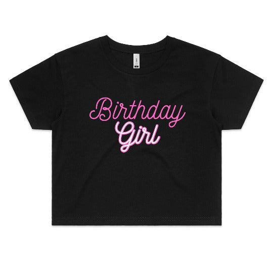 soulvalleytribe It's My Birthday Crop Tee Black / Extra Small Tees