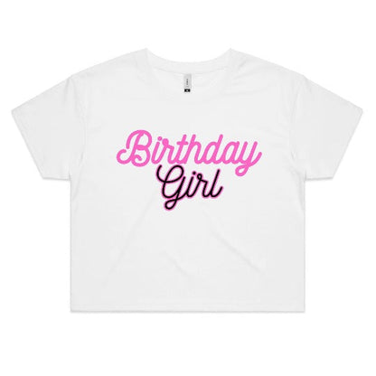 soulvalleytribe It's My Birthday Crop Tee White / Extra Small Tees
